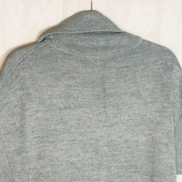Coldwater creek sweater shirt knit short sleeve gray cowl neck size small READ - Picture 11 of 11
